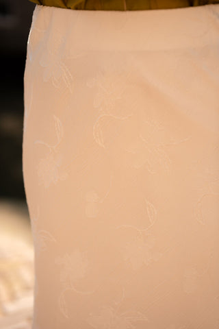 satin skirt creme flower – foto 3