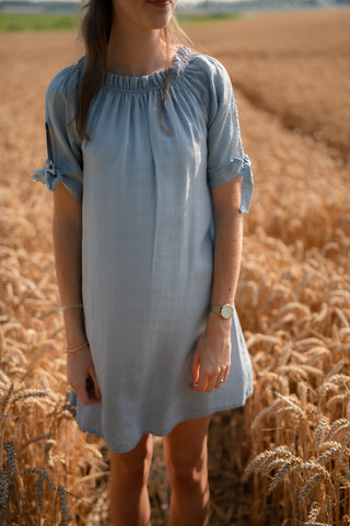 dress  margot bow blue