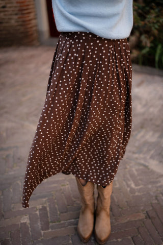 Paris coffee plissé skirt 81508 dots – foto 3