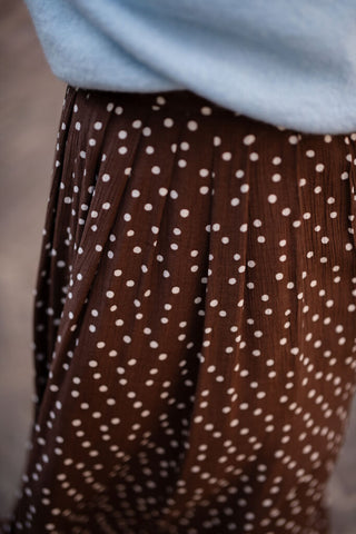 Paris coffee plissé skirt 81508 dots – foto 4