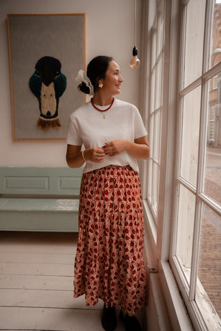 vic skirt print red