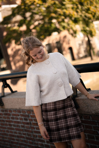 cardigan butterfly beige