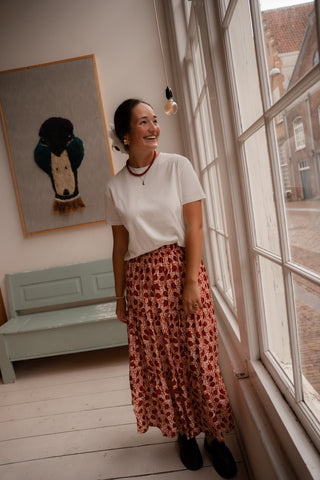 vic skirt print red