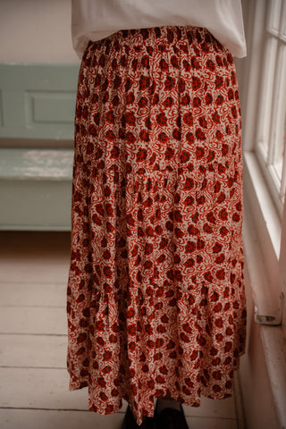 vic skirt print red