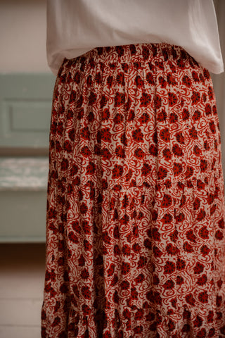 vic skirt print red