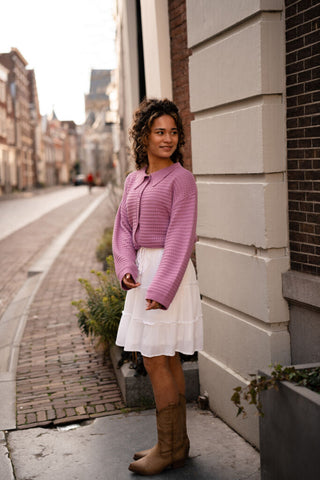 Ydence knitted top clara violet