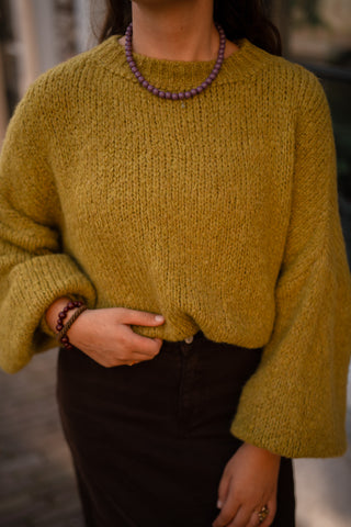 Saar knit lime