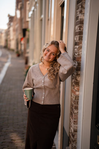 joly cardigan button grey