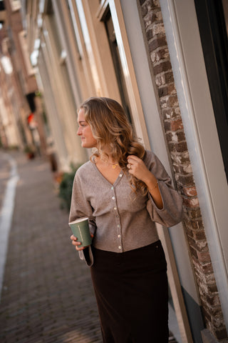 joly cardigan button grey