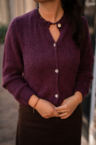 cardigan kelly aubergine
