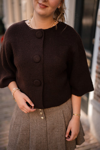cardigan butterfly brown