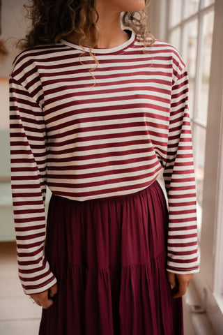 Maud long sleeve wine