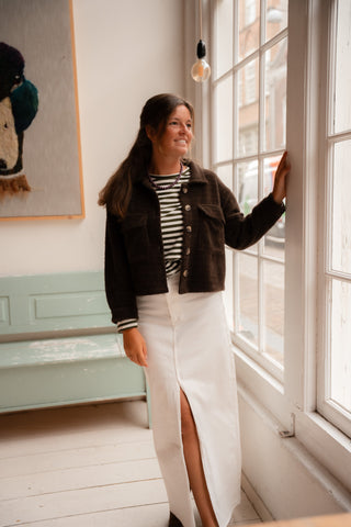 brown jacket Laura