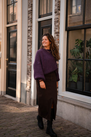 Saar knit purple
