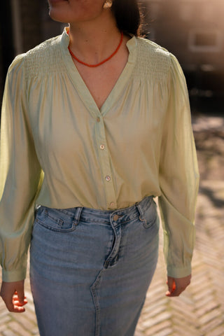 Azzurro 93236 blouse green – foto 3