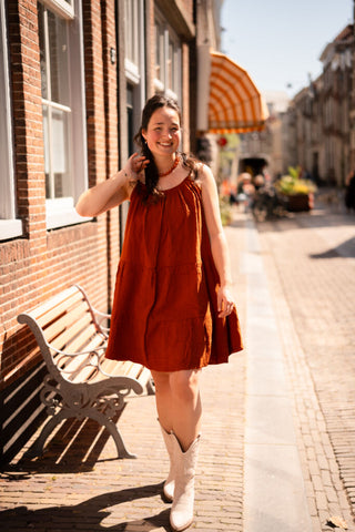 summer dress minka rust