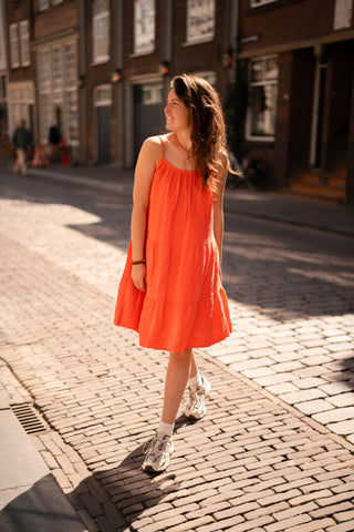 summer dress minka red peach – foto 2