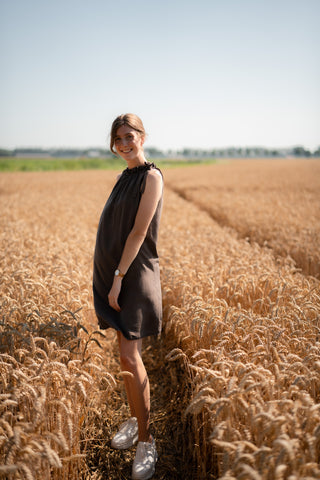 dress halter bow cato brown