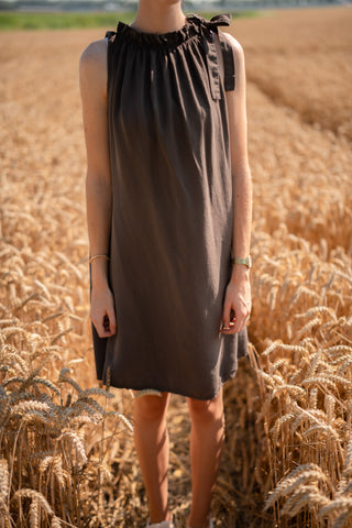 dress halter bow cato brown