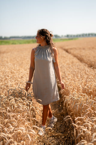 dress halter bow cato sand