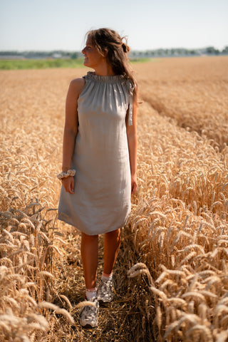 dress halter bow cato sand