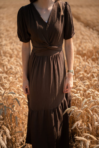 Dress flamant brown