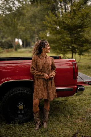 callie dress doramar marron
