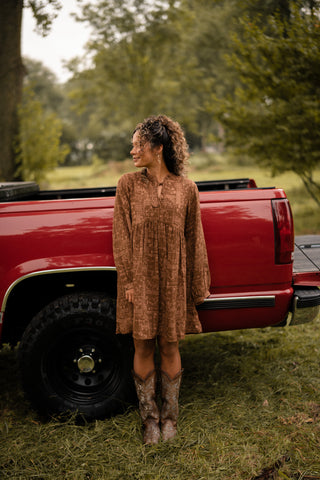 callie dress doramar marron