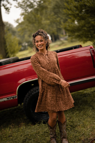 callie dress doramar marron