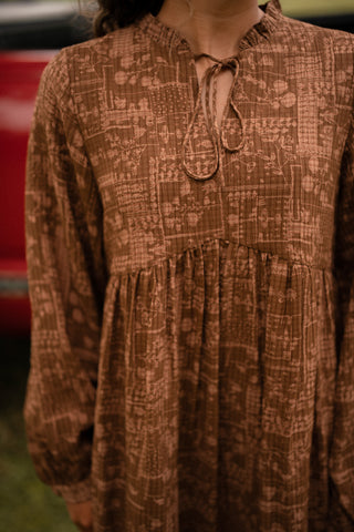 callie dress doramar marron