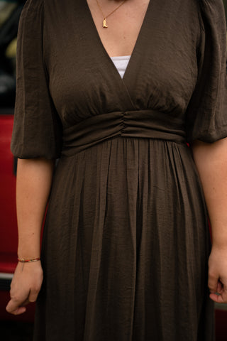 Dress long brown Lize