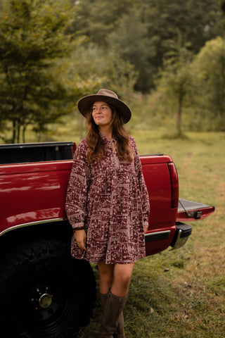 callie dress doramar bordeaux