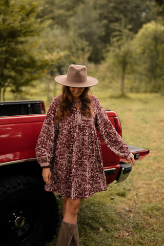 callie dress doramar bordeaux