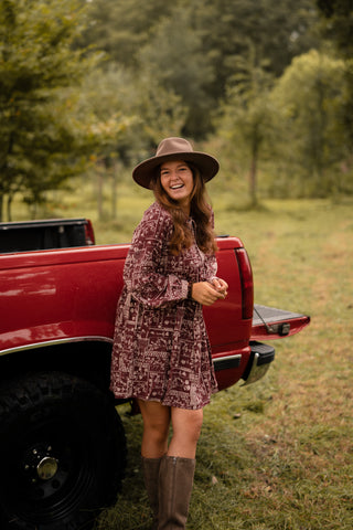 callie dress doramar bordeaux