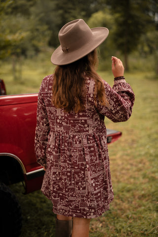 callie dress doramar bordeaux
