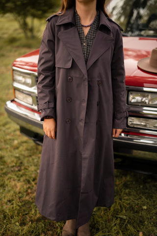 Looka trench coat plum