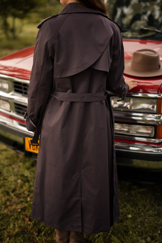 Looka trench coat plum