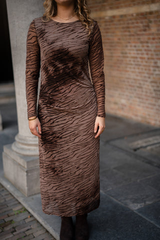 Azzurro dress mesh brown