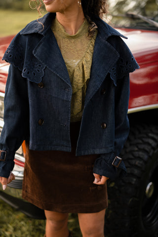 Jack denim with collar