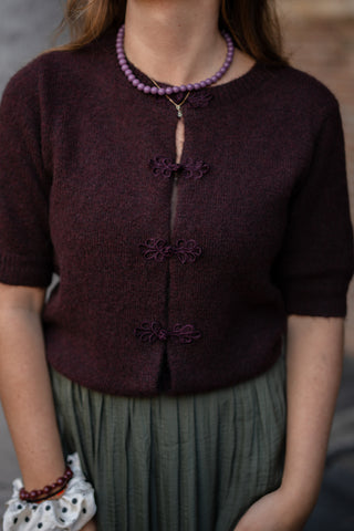 bordeaux chic cardigan