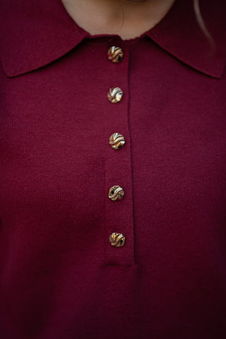 Azzurro polo long bordeaux
