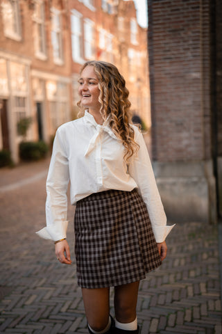 Azzurro blouse white