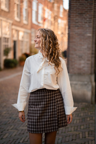 Azzurro blouse white