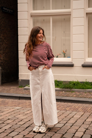 Lovi tee stripe pink/bordeaux long – foto 2