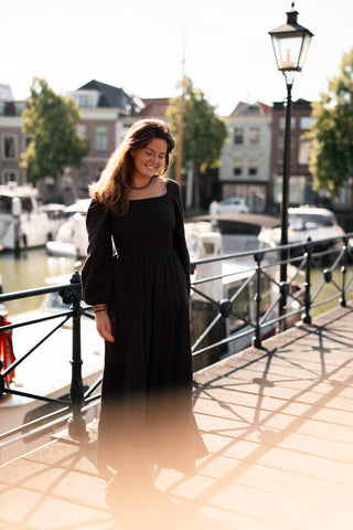 Coton dress CJ guusje brown