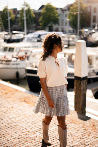6317 block skirt Saar blue
