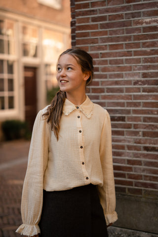 waffle blouse Nori beige