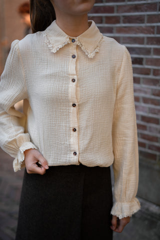 waffle blouse Nori beige