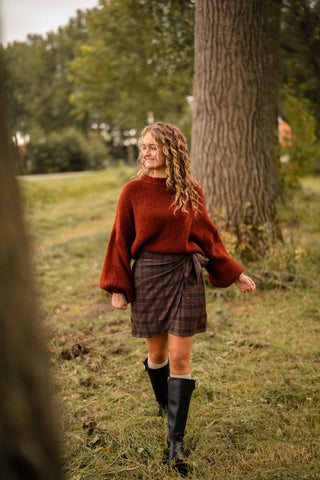 Skirt block wrap kate choco