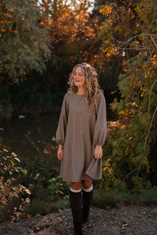 dress aurelia pied de poule